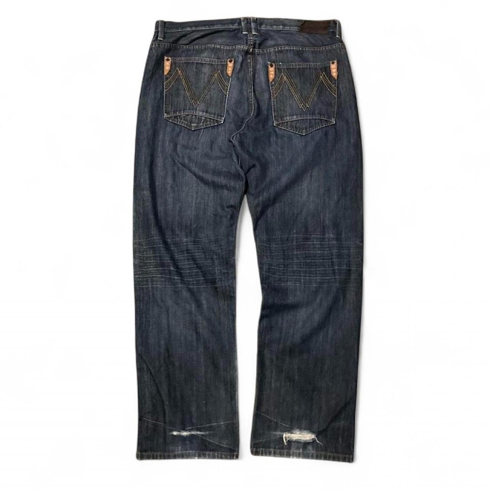 Sean John Dark Wash Wide Leg Jeans 00s Vtg Thick Stitch Men's 38 (40x34)